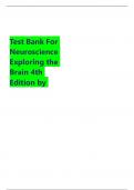    Test Bank For Neuroscience Exploring the Brain 4th Edition by Bear-latest-2023