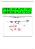 ATI TEAS MATH 100% VERIFIED SOLUTIONS