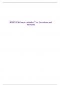 NCLEX-PN Comprehensive Test Questions and Answers