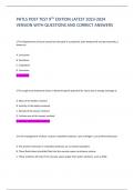 PHTLS POST TEST 9TH EDITION LATEST 2023-2024 VERSION WITH QUESTIONS AND CORRECT ANSWERS 