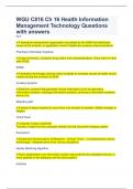WGU C816 Ch 16 Health Information Management Technology Questions with answers