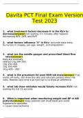 Davita PCT Final Exam Version Test 2023