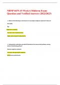 NRNP 6675-15 Week 6 Midterm Exam Question and Verified Answers &lpar;2022&sol;2023&rpar;