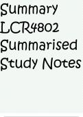Summary LCR4802 Summarised Study Notes