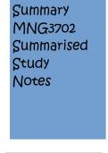Summary MNG3702 Summarised Study Notes