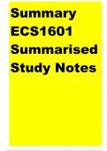 Summary ECS1601 Summarised Study Notes