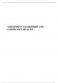 ASSESSMENT LEADERSHIP AND COMMUNITY HEALTH 