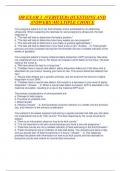 OB EXAM 3  &lpar;VERIFIED&rpar; QUESTIONS AND ANSWERS &vert;MULTIPLE CHOICE