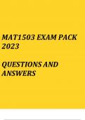 Linear Algebra I(MAT1503 Exam pack 2023)