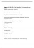 Secrets of ACSM EP-C Test Questions & Answers Correct 100&percnt;