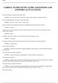 CARDIAC PATHO STUDY GUIDE 3 QUESTIONS AND ANSWERS &lpar;ACTUAL EXAM&rpar;