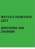 MAT1511 Exam pack 2023