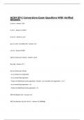 ACSM EP-C Conversions Exam Questions With Verified Answers 