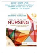 TEST BANK FOR PUBLIC HEALTH NURSING/POPULATION-CENTERED HEALTH CARE IN THE COMMUNITY 10TH EDITION  100% VERIFIED ANSWERS