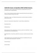 ACSM EP-C Exam 1&period;0 Questions With Verified Answers 