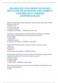 NHA BILLING AND CODING EXAM 2023 TEST BANK 200 QUESTIONS AND CORRECT ANSWERS&period;