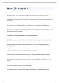 Nurs 251 module 1 exam 2023 with verified solutions