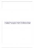 Basic Geriatric Nursing 7th and 8th Editions by Patricia A&period; Williams Test Bank All Chapters &vert;A&plus; ULTIMATE GUIDE