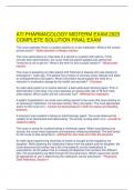 ATI PHARMACOLOGY MIDTERM EXAM 2023 COMPLETE SOLUTION QUESTIONS AND ANSWERS
