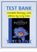 Test Bank Campbell Biology, 12th edition by Urry Cain Latest Verified Review 2023 Practice Questions and Answers for Exam Preparation, 100% Correct with Explanations, Highly Recommended, Download to Score A+
