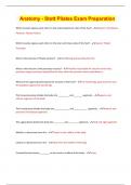 Anatomy - Stott Pilates Exam Preparation &vert;&vert; Latest Update 2024 &vert; Questions with 100&percnt; Correct Answers &vert; Verified