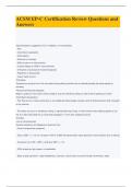 ACSM EP-C Certification Review Questions and Answers
