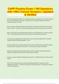 CAPP Practice Exam &vert; 165 Questions with 100&percnt; Correct Answers &vert; Updated & Verified