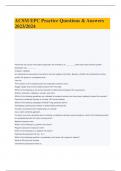 ACSM EPC Practice Questions & Answers 2023&sol;2024