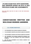 ALL IN ONE EXAM PACK FOR CONVEYANCING/LPL4804