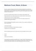 Medicare Fraud&comma; Waste&comma; & Abuse exam 2023 with correct