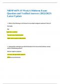 NRNP 6675-15 Week 6 Midterm Exam Question and Verified Answers &lpar;2022&sol;2023&rpar; Latest Update
