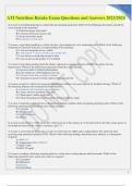 ATI Nutrition Retake Exam Questions and Answers 2023&sol;2024