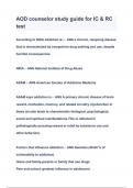 AOD counselor study guide for IC & RC test Questions & Answers 2023&lpar;A&plus;GRADED 100&percnt;VERIFIED&rpar;