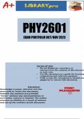 PHY2601 Exam Portfolio October November 2023
