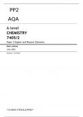 AQA A-level CHEMISTRY 7405&sol;2 Paper 2 JUNE 2023 FINAL MARK SCHEME  Organic and Physical Chemistry 