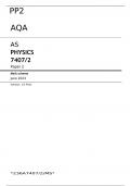 AQA AS  LEVEL PHYSICS 7407&sol;2 Paper 2 JUNE 2023 FINAL MARK SCHEME 