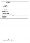 AQA  A-level PHYSICS 7408&sol;3BA Paper 3 JUNE 2023 FINAL MARK SCHEME  Section B Astrophysics