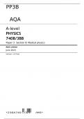 AQA A-level PHYSICS 7408&sol;3BB Paper 3 JUNE 2023 FINAL MARK SCHEME Section B Medical physics 