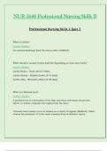 Quiz 3 - NUR2648 &sol; NUR 2648 &lpar;Latest 2023 &sol; 2024&rpar;&colon; Professional Nursing Skills II - Rasmussen