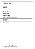 AQA A-level PHYSICS 7408&sol;3BE Paper 3 JUNE 2023 FINAL MARK SCHEME Section B&Tab;Electronics 