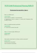 Quiz 4 - NUR2648 &sol; NUR 2648 &lpar;Latest 2023 &sol; 2024&rpar;&colon; Professional Nursing Skills II - Rasmussen