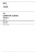 AQA AS LEVEL  COMPUTER SCIENCE 7516&sol;1 Paper 1 JUNE 2023 FINAL MARK SCHEME 
