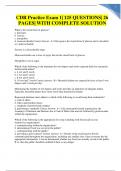CDR Practice Exam 1&vert; 125 QUESTIONS&vert; 26 PAGES&vert; WITH COMPLETE SOLUTION