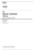 AQA AS LEVEL  ENGLISH LANGUAGE 7701&sol;2 Paper 2 JUNE 2023 FINAL MARK SCHEME Language varieties