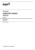 COMPUTER SCIENCE 7517/2 Paper 2 Mark scheme