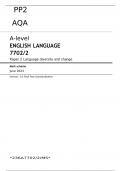 AQA A-level ENGLISH LANGUAGE 7702&sol;2 Paper 2 JUNE 2023 FINAL MARK SCHEME Language diversity and change 