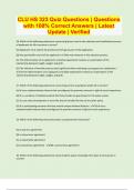 CLU HS 323 Quiz Questions &vert; Questions with 100&percnt; Correct Answers &vert; Latest Update &vert; Verified