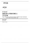 AQA A-level ENGLISH LITERATURE A 7712/2B Paper 2B JUNE 2023 FINAL MARK SCHEME  Texts in shared contexts: Modern times: Literature from 1945 to the present day
