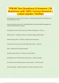 TFM Bundled Exams with Complete Solution &vert; Updated & Verified &vert; Guaranteed Success
