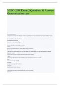 MIBO 3500 Exam 3 Questions & Answers Guaranteed success